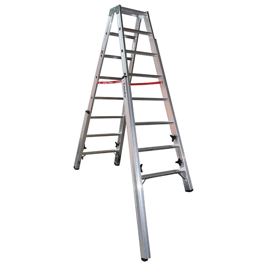 euroline 30578 PREMIUM line Alu - Stufentreppenstehleiter - Topleiter