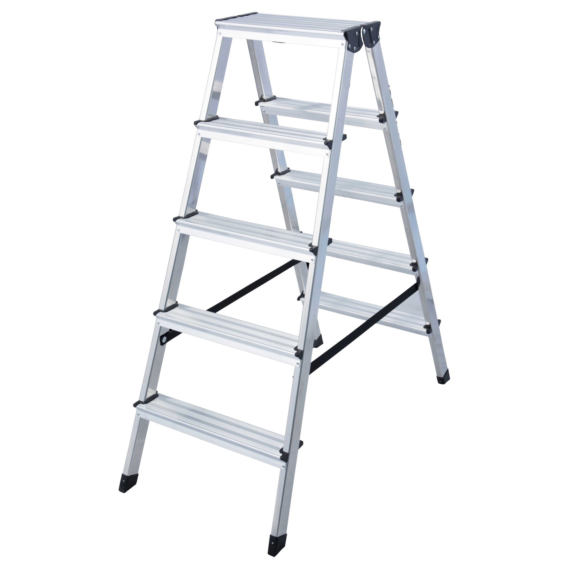 euroline 619 Alu - Stufenstehleiter, beidseitig begehbar - Topleiter
