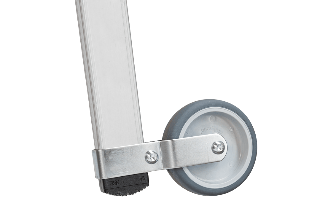 Hymer Plattformleiter R13 8681 mit Kipprollen und langem Handlauf - Topleiter