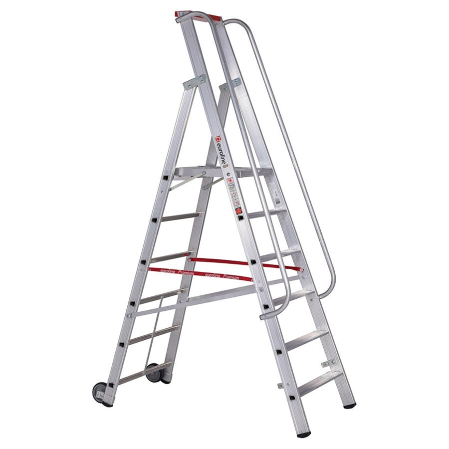 euroline 32677 PREMIUM line Alu - Stufenstehleiter mit grosser Standplattform - Topleiter