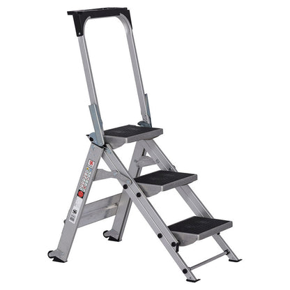 euroline 334 Alu - Sicherheitstreppe klappbar, mit Bügel - Topleiter