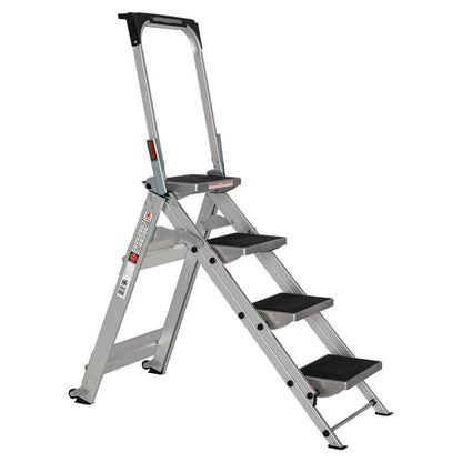 euroline 334 Alu - Sicherheitstreppe klappbar, mit Bügel - Topleiter