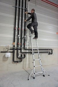 euroline PREMIUM line Alu - Vario - Klappleiter mit Standverbreiterung 31631 - Topleiter