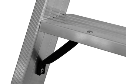 Hymer Plattformleiter 8081 mit Kipprollen und langem Handlauf - Topleiter