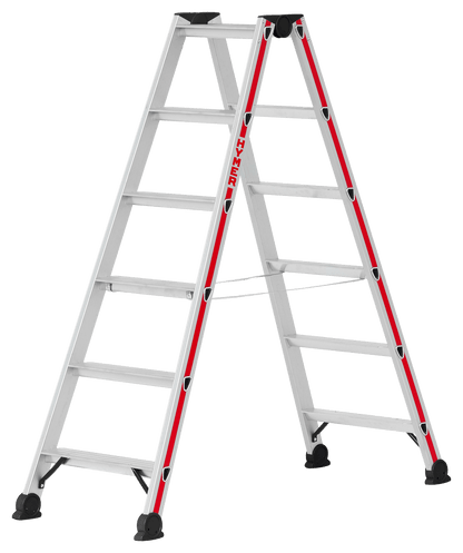 Hymer Stufenstehleiter 4124, beidseitig begehbar - Topleiter